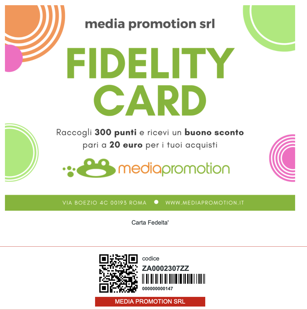 crea fidelity card digitale